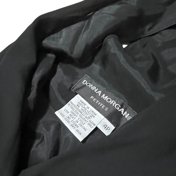 VTG Y2K Donna Morgan Black Beaded Sleeveless Halter Fairy Midi Dress 4/S - Picture 7 of 7